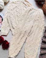 ست بلوز و شلوار تدی راحتی حوله ای گرم بالا کد 5761