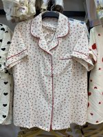ست لباس راحتی زنانه و دخترانه دو تیکه بلوز آستین کوتاه و شلوار پفکی کد 5820 - Image 2