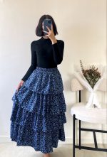 دامن طبقه ای دخترانه و زنانه کد6951 - تصویر 3