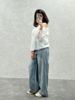 شومیز سرشونه  باز دخترانه و زنانه کد 7430 - Image 2