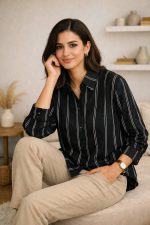 شومیز راه راه دخترانه و زنانه کد 8019 - Image 7
