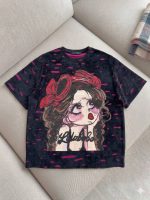 تیشرت باکسی شیک فانتزی وارداتی دخترانه و زنانه کد 8031 - Image 4