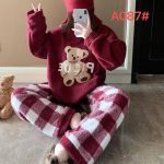 ست دوتیکه راحتی بلوز و شلوار حوله ای دخترانه و زنانه کد 8960