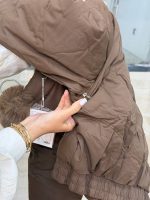 کاپشن پافر شو و کلاه زیپ دار و داخل خز و کاپشنی دخترانه و زنانه کد 9461 - Image 5