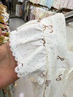 ست دو تیکه تاپ کاپدار و شورتک موسلین دخترانه و زنانه کد 9468 - Image 2