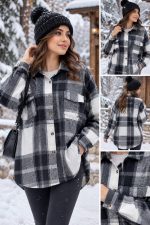 شومیز چهار خونه دخترانه و زنانه کد 9482