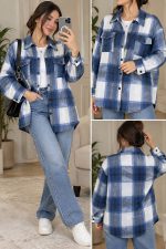 شومیز چهار خونه دخترانه و زنانه کد 9482 - تصویر 3