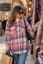 شومیز چهار خونه دخترانه و زنانه کد 9482 - تصویر 7