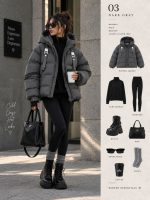 کاپشن برزنتی دخترانه و زنانه  کد 9569 - تصویر 5