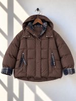 کاپشن برزنت چهارخونه دخترانه و زنانه کد 9590 - تصویر 2