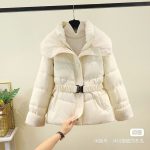 کاپشن یقه خز  پفکی با رنگبندی پاستیلی دخترانه و زنانه کد g9641