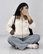 بامبر یقه دار پلنگی دخترانه و زنانه کد 9718L - تصویر 6