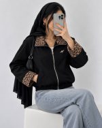 بامبر یقه دار پلنگی دخترانه و زنانه کد 9718L - تصویر 8