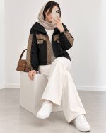 بامبر کلاه دار از برند گوچی از جنس بارونی دخترانه و زنانه کد 9720L - تصویر 3
