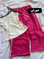 ست دو تیکه راحتی دخترانه و زنانه تاپ و شلوار کد 9722 - تصویر 2
